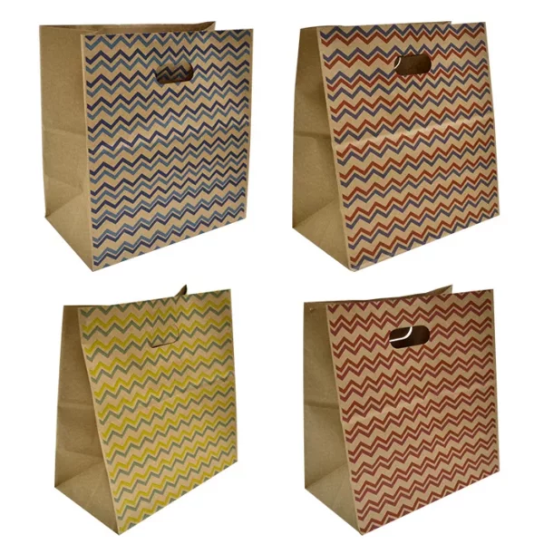 Sac en papier Kraft écru ZigZag