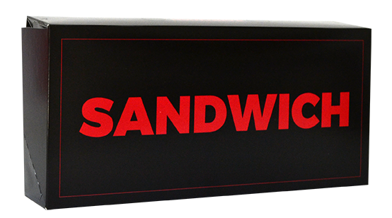 Boite sandwich - Sandwich - Noir, Lot de 50 pcs