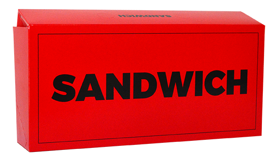Boite sandwich - Sandwich - Rouge, Lot de 50 pcs
