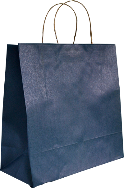 Sacs en kraft écru couleurs foncées - Collection Dhalia - Bleu, Lot de 50 sacs (330+150×400)