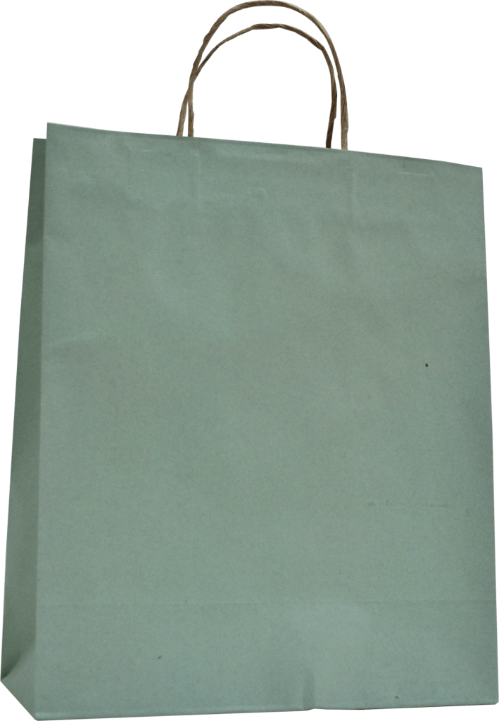 Sac en kraft écru couleurs pastels - Collection Lavande - Vert pastel, Carton de 200 pcs (35x14.5x34cm)