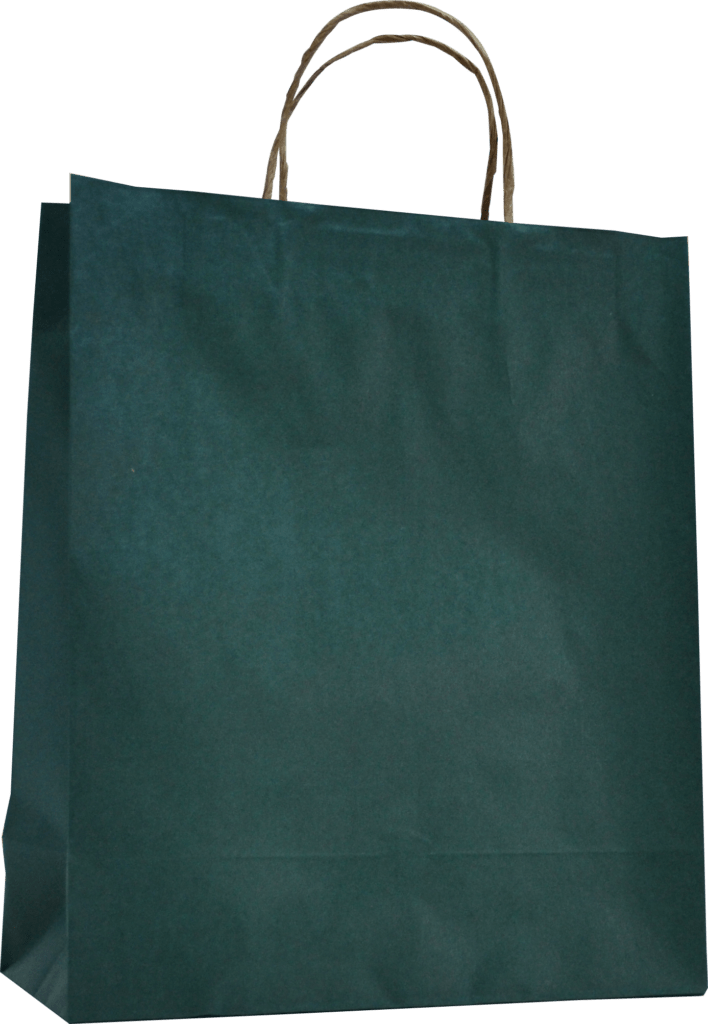 Sacs en kraft écru couleurs classiques - Collection Primavère - vert foncé